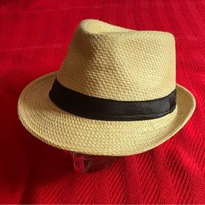 Kids straw fedora